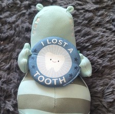 Pillowfort Dinosaur Tooth Fairy Pillow Plush with 'I Lost a Tooth' Badge