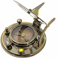 Brújula de reloj de sol náutico de latón brújula marina reloj de sol náutico regalo