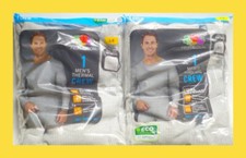 2 Pack - Fruit of the Loom Mens LARGE Gray CREW Top Thermals NEW  