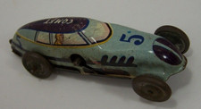 Vintage Marx Racer Tin Litho Wind Up 5 Comet Race Car, Missing a Wheel