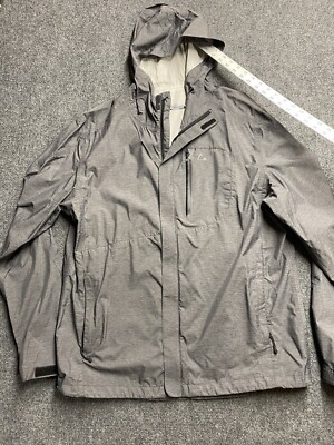 Paradox Rain Jacket Women's Gray Full Zip Up Hooded Lightweight Size L