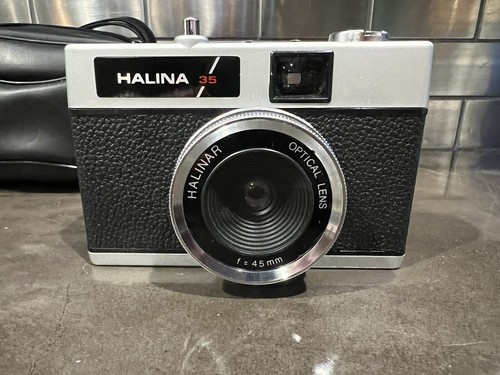 Vintage Halina 35 Camera W/ Lens Cap And Carrying Case With Strap And Manual - Picture 6 of 8