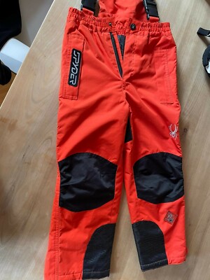 Skihose SPYDER Kinder, Größe M, orange /schwarz