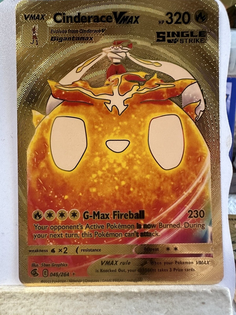 cinderace vmax pokemon card value Amazon.com: Cinderace Vmax & V - Shining Fates - Ultra Rare Card Lot -  018/072 & 019/072 main image 1