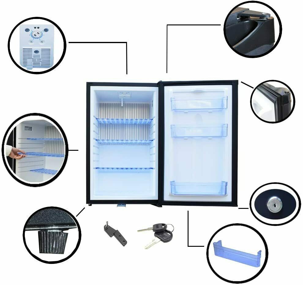 SMAD 50L 2 Way 12V AC DC Refrigerator RV Caravan Fridge Campervan Camping Cooler eBay