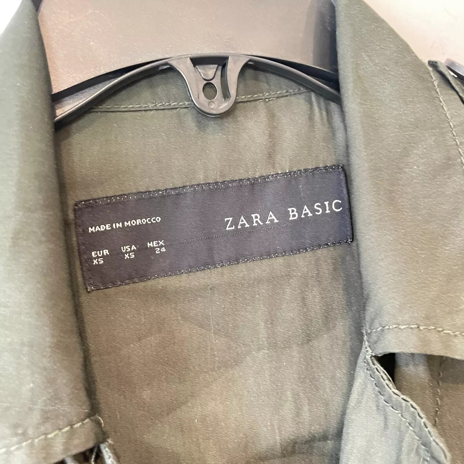 ZARA Basic Lightweight Utility Jacket Womens XS G… - image 3