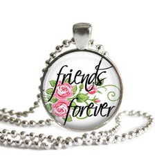 Friends Forever Pendant Charm or Keychain Friendship Best Friends BFF Gifts