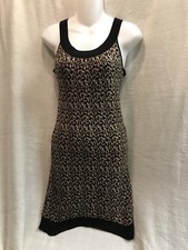 Guess Jeans Black & Gold Knit Sweater Style Dress Size Small