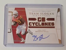 Breece Hall 2022 National Treasures Collegiate Football Go Cyclones Auto #11/49