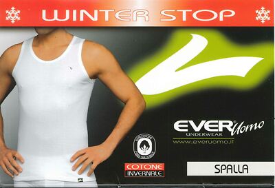 MENS BOY UNDERWEAR TANK TOP WHITE SHOULDER WIDE SWEATSHIRT BRAND FRAGI EVER ART.760