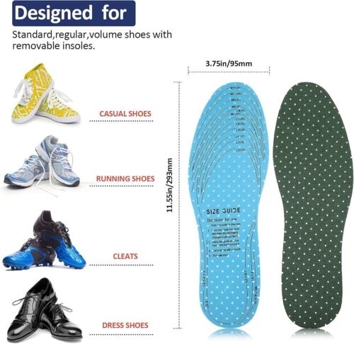 Sintege 3 Pairs Breathable Shoe Insoles Inserts Ultra-Soft Cushioning Walking Co - Picture 3 of 6