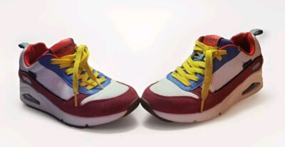 Skechers BT21 Tata Los Angeles Womens Size Suede Red Leather Sneakers  Shoes