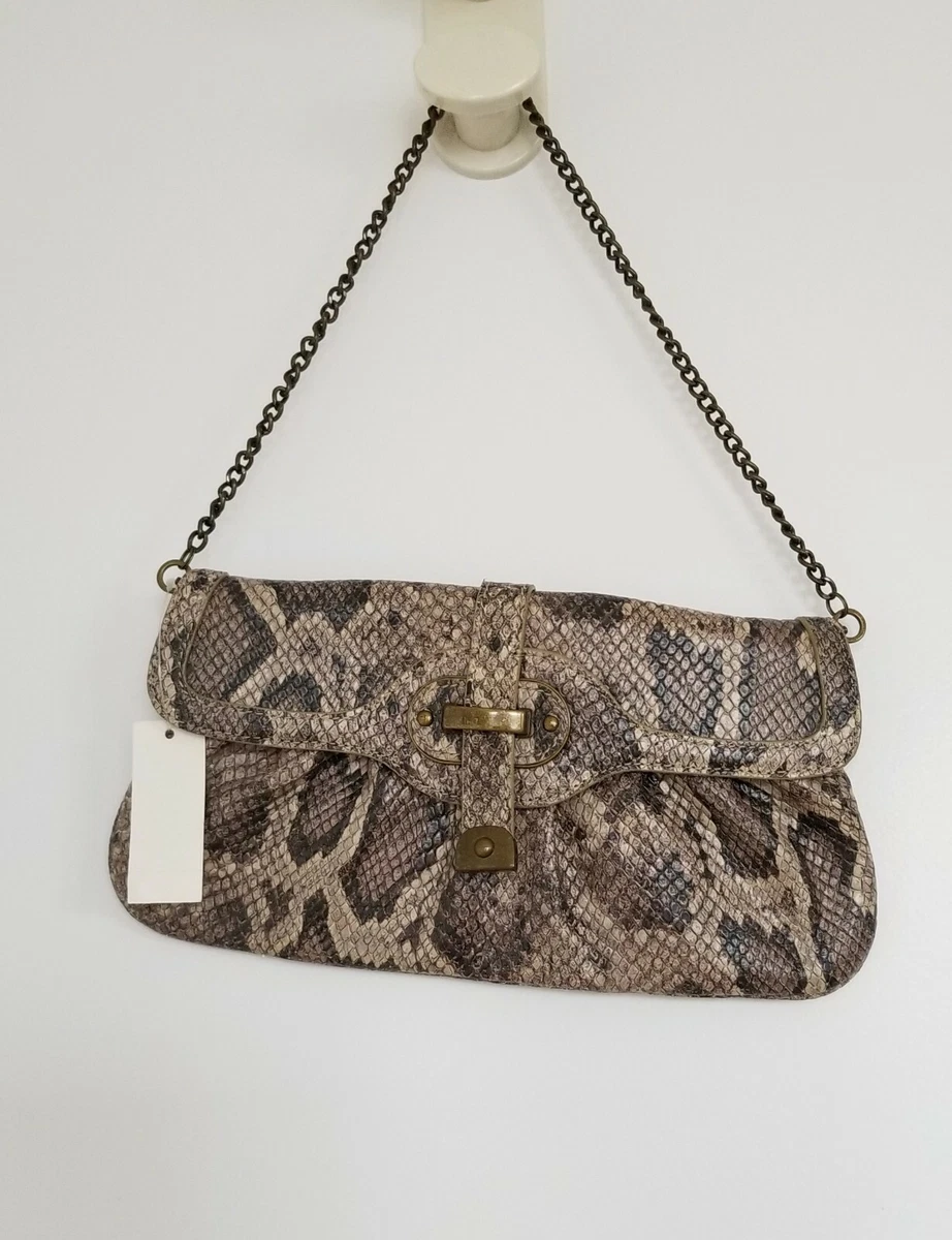 Grey snakeskin cheap clutch bag