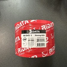 50 RIDATA Blank 8x  DVD-R  Shining NSR. No Logos