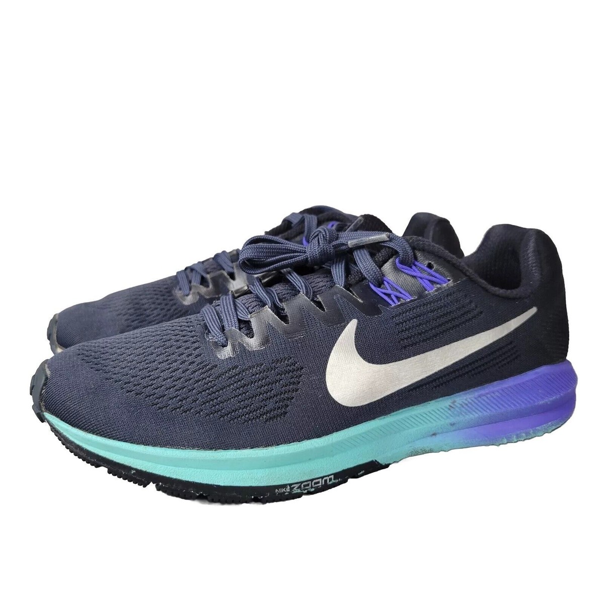 Nike Womens Air Zoom Structure 21 904701-401 Blue Running Shoes