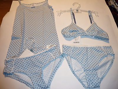   Girls underwear, blue with soft bra by Sanetta size 140-176