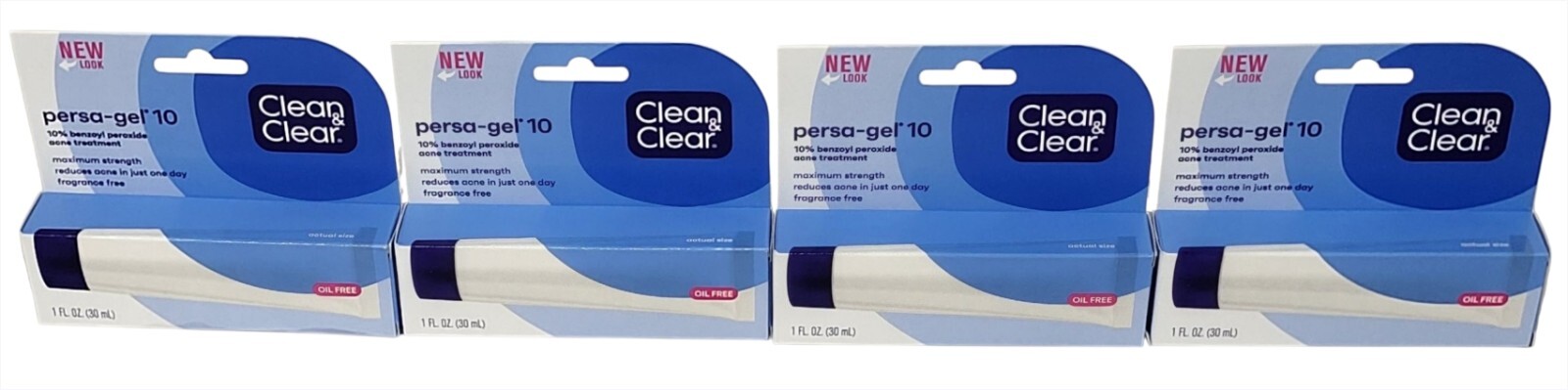 (4 PACKS) Clean & Clear Persa-Gel 10 Max Strength 1oz Acne Spot Ointment EX02/27