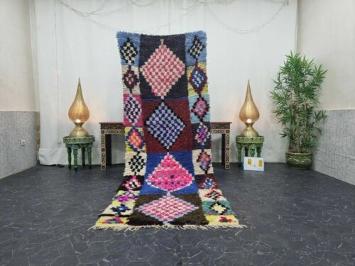 Moroccan Handmade Vintage  Rug 6'2"x8'5" Berber Geometric Multicolor Carpet - Picture 1 of 12