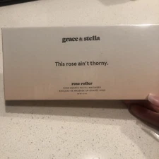Grace And Stella This Rose Ain’t Thorny Rose Roller Rose Quartz Facial Massager
