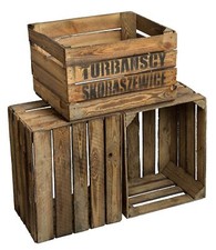 3 casse di mele fiammate massicce "TS" casse di legno casse di frutta casse di vino