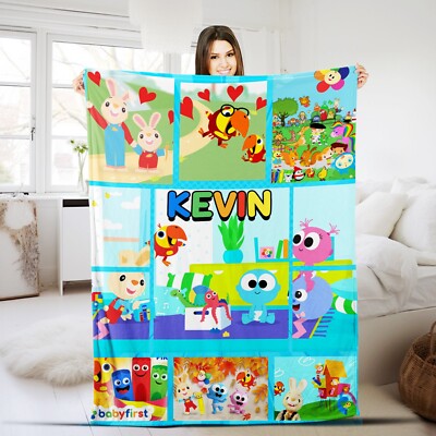 Personalized Baby First TV Plush Fleece Blanket, Baby First TV Birthday Party