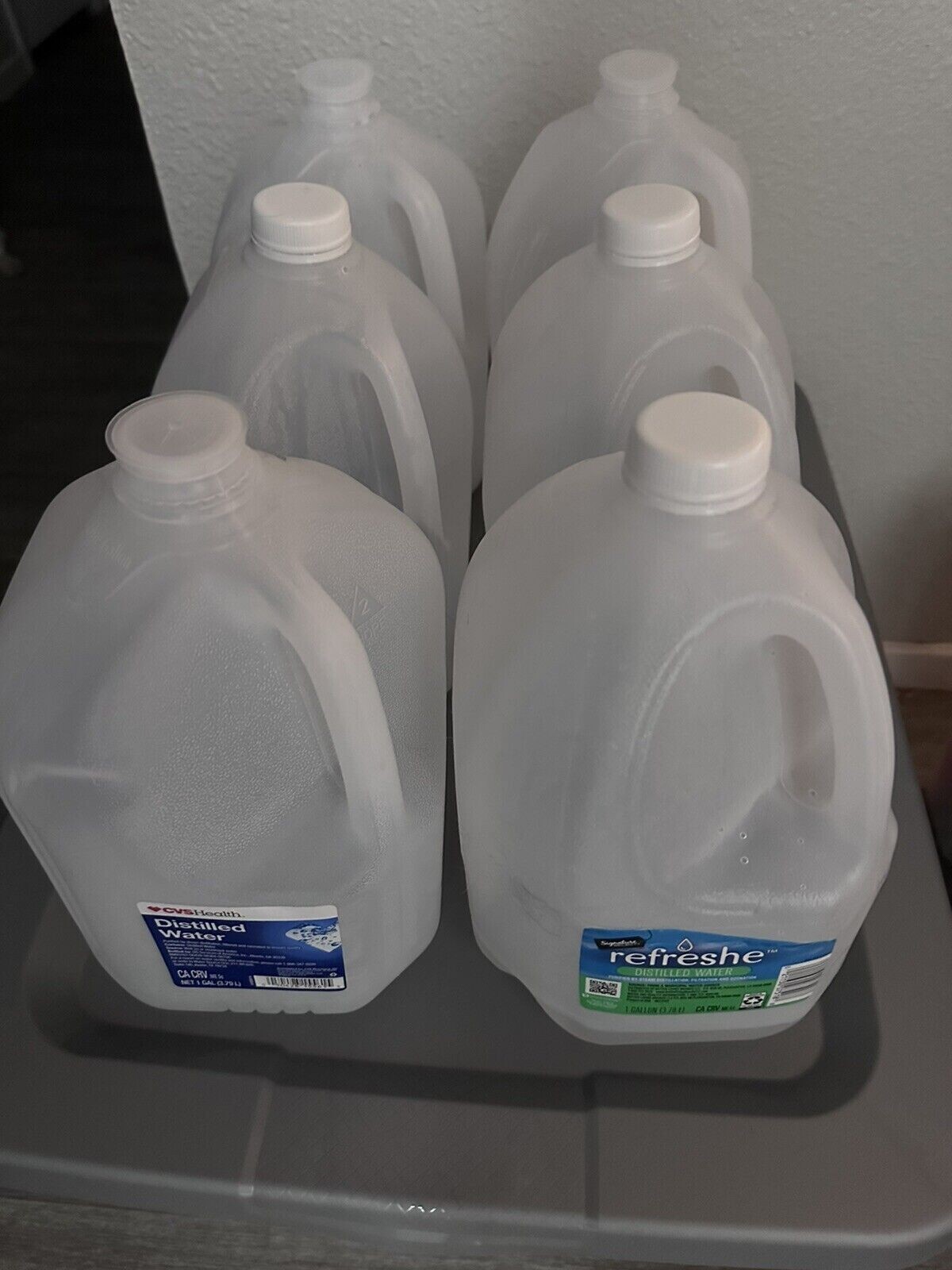4 Empty Plastic 1 Gallon Milk Jugs Bottles Caps Arts Crafts Gardening
