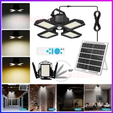 Solar Pendant Light Outdoor Indoor 168LED Solar Powered Motion Sensor Shed Light