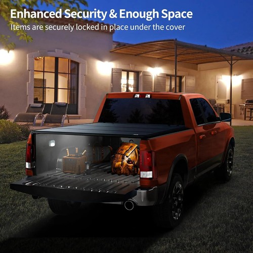 5FT Truck Bed Hard Tonneau Cover 3 Fold For 2015- 2025 Chevy Colorado GMC Canyon - Picture 6 of 9