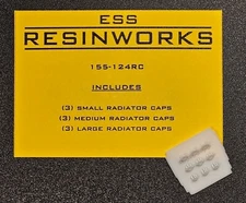 1/24 1/25 SCALE RADIATOR CAPS 3 SIZES (9PCS) 155-124RC ESS RESINWORKS