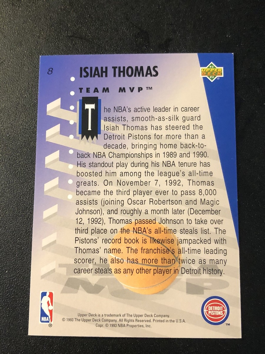 1993 Upper Deck NBA Hologram Set /138000 Isiah Thomas #8 HOF | eBay