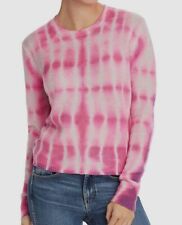  500 Aqua Women Pink Crewneck Long Sleeve Cashmere Tie-Dye Sweater Sweatshirt XS