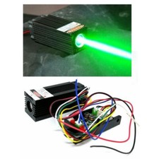 Industrial 12V Fat Thick Beam 100mW 532nm Green Laser Dot Module w/TTL& Fan Cool