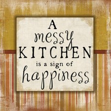 Ceramic Backsplash Tile Mural Inspirational Kitchen/Bathroom - Messy Kitchen