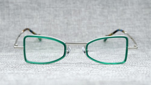 Cat Eye Matel Eyeglass Frames Lightweight Vintage Hand-made Glasses Unisex Weird - Picture 9 of 42