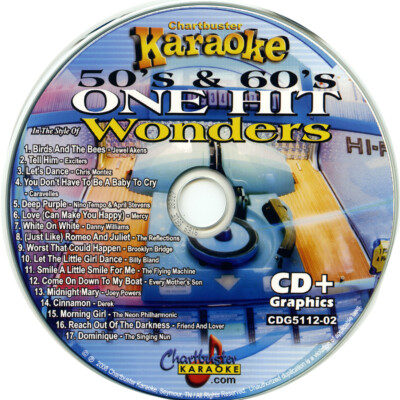 50's 60's ONE HIT WONDER KARAOKE CHARBUSTER CD+G 5112-2 NEW CD IN SLEEVES