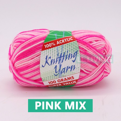Knitting Yarn 8 Ply Soft Crochet Craft Balls 100g Acrylic Solid Multi Colours Au - Picture 53 of 82