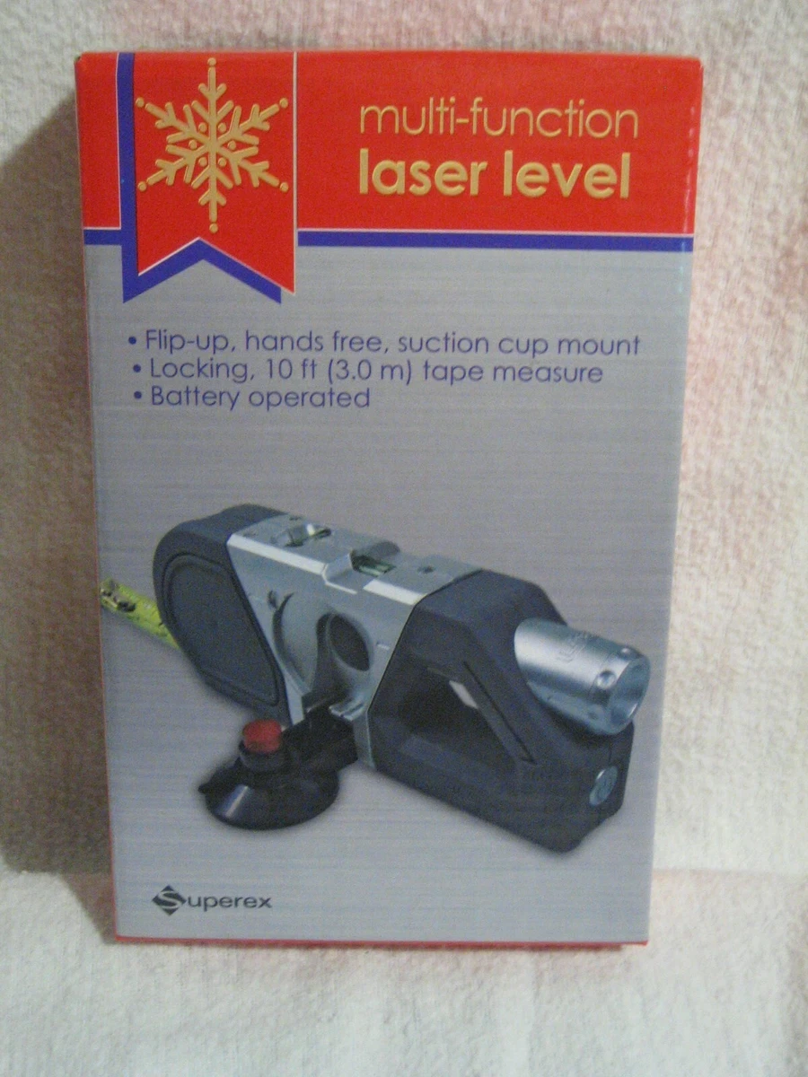 NEW SUPEREX BATTERY OPERATED MULTI FUNCTION LASER LEVEL TAPE MEASURE