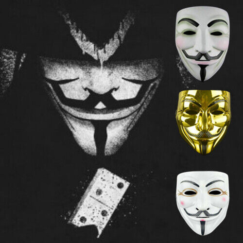 V de Vendetta Hacker Mask Project Zargo Halloween Cosplay Fiesta Disfraz Accesorios - Imagen 1 de 20