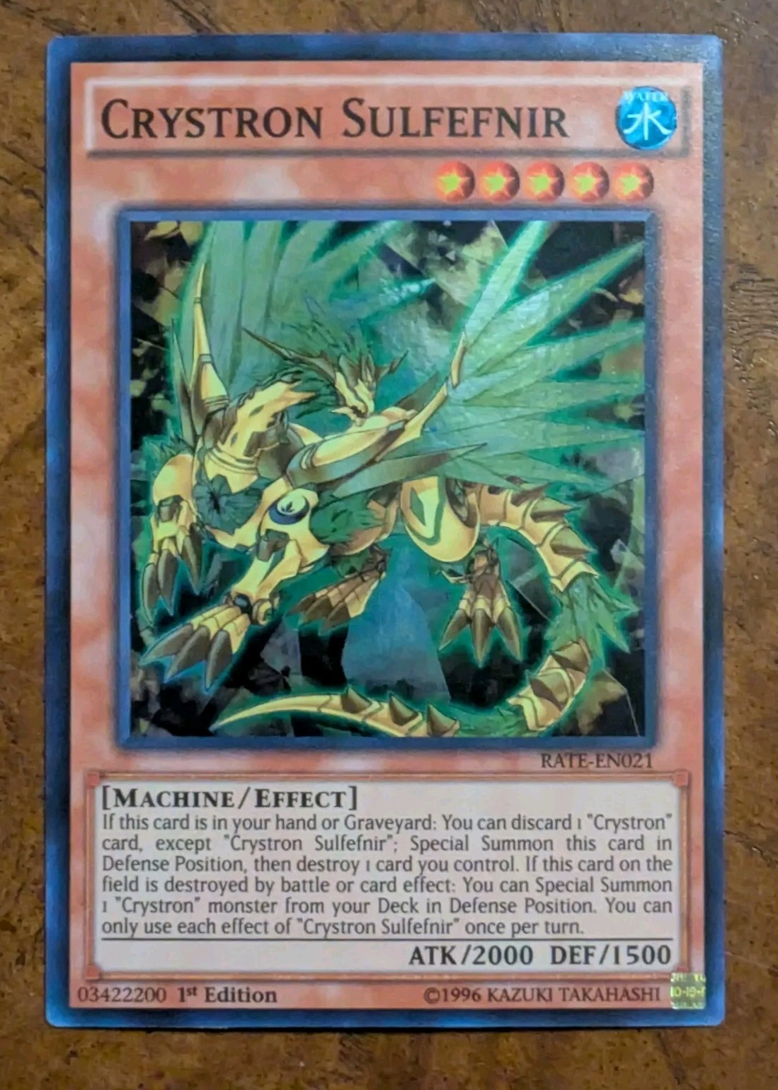 Crystron Sulfefnir Super Rare 1st Edition RATE-EN021 Yu-Gi-Oh!