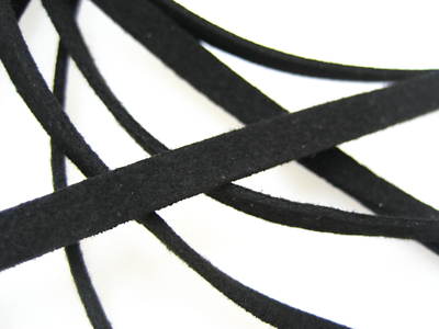 2ms 6mm Schwarz Samt Kordel Weich Wildleder Samtfaden Armband Basteln Fundstücke 