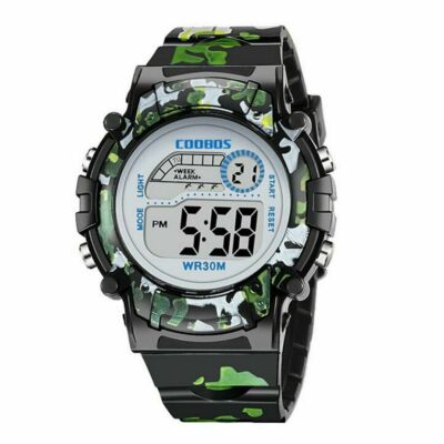 Digitale Sport Armbanduhr für Herren Damen Jungen Kinder & Kids Alarm Datum