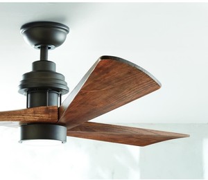 Carved Wooden 3 Blade 60 Led Ceiling Fan Remote Industrial Light