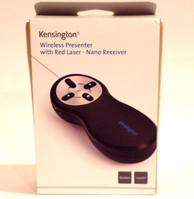 Kensington Red Laser Pointer Wireless Presenter w Nano Receiver K33272WW NEW