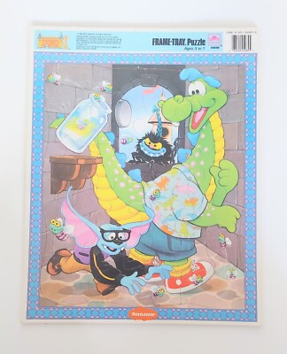 Eureeka's Castle Frame Tray Puzzle Golden Dragon Nickelodeon 1990 Vintage