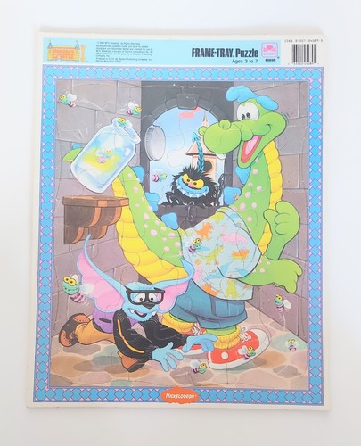 Eureeka's Castle Frame Tray Puzzle Golden Dragon Nickelodeon 1990 Vintage