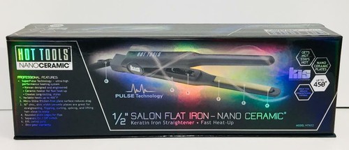 Hot Tools Nano Ceramic Salon Flat Keratin Iron Straightener 1/2" MODELL HTKIS2 - Picture 3 of 4