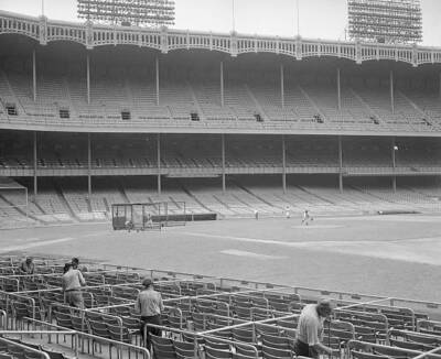 The Yanks were idle yesterday But not Joe DiMaggio Before empty sta- 1949 Photo