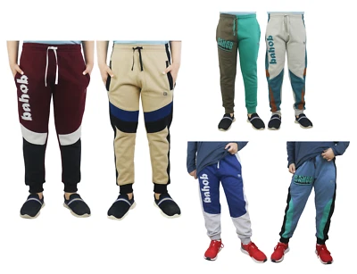 BAHOB 2 Pack Kids Joggers Boys Fleece Jogging Bottoms Boys Tracksuit Bottom 3-14 Years