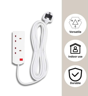 Status S2W6MS8 2 Way Extension Socket With Neon Indicator for sale  