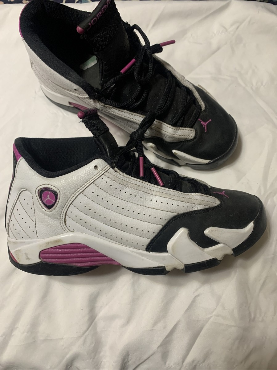 Air Jordan 14 “Fuchsia Flash Black Toe” GS Size 654969-119